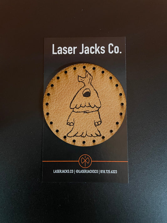 Leather Patch - Laser Jacks Character